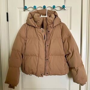 Short Puffer Jacket with Hood